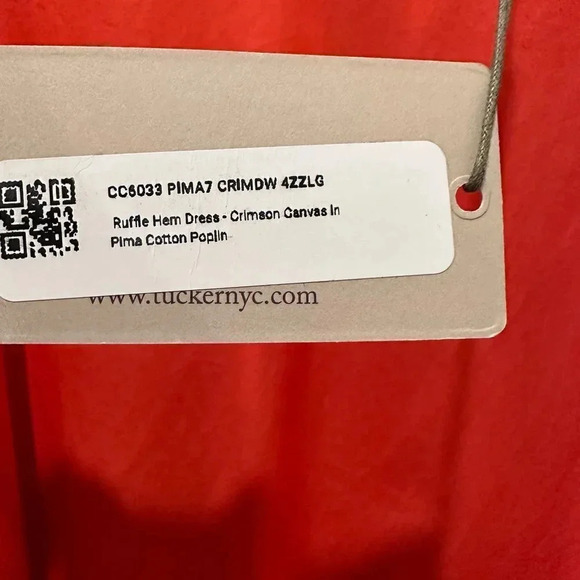 Tucker Puff Sleeve Ruffle Hem Dress-sz L-NWT - Picture 12 of 14